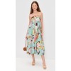 Customized High Quality Off Shoulder Open Back Irregular Pattern Print Midi Casual Dress