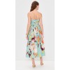 Customized High Quality Off Shoulder Open Back Irregular Pattern Print Midi Casual Dress