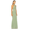 Elegant Slip on Style Halter Strap Medium Weight Slimming Plain Weave Fabric Ladies Long Dress