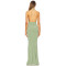 Elegant Slip on Style Halter Strap Medium Weight Slimming Plain Weave Fabric Ladies Long Dress