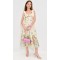 Women's Cute Vacation Style  Square Open Back High Waist Artwork Print Casual Dress