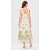 Women's Cute Vacation Style  Square Open Back High Waist Artwork Print Casual Dress