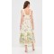 Women's Cute Vacation Style  Square Open Back High Waist Artwork Print Casual Dress