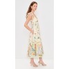 Women's Cute Vacation Style Square Open Back High Waist Artwork Print Casual Dress