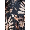 Sexy Fashion Women's Dress Halter Open Back Tight Waist High Slit Floral Print Casual Dress