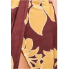 Elegant Sexy Halter  Open Back Tight Waist High Slit Floral Print Cut Out Evening Dress
