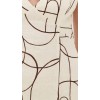 Women's Sample Camisole V-Neck Cut Out High Tight Waist Geometric Print Casual Dress