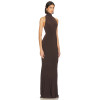 2025 New Style Sexy Halter Neck High Collar Body Hugging Mermaid Style Maxi Dress for Women