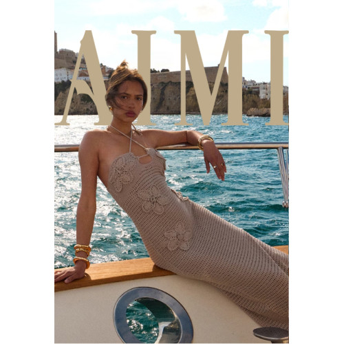 New fashion Backless Bohemian Vacation ready Crocheted Halter neck Cut out Beachy Woman's dress