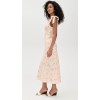 Cute Women Summer V-Neck Open Back Slim Tight Waist Cocktail Print  Casual Dress
