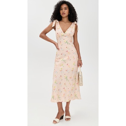 Cute Women Summer V-Neck Open Back Slim Tight Waist Cocktail Print  Casual Dress