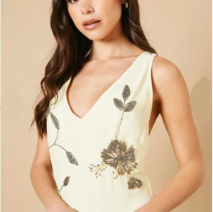 2025 Lightweight Woman's Fashion Dress Elegant Embroidered Halter style Open back Dress