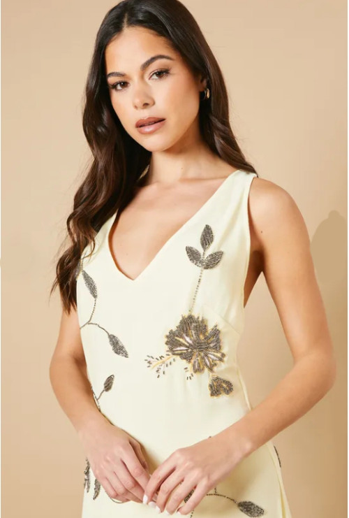 2025 Lightweight Woman's Fashion Dress Elegant Embroidered Halter style Open back Dress