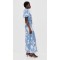 Elegant Women One Shoulder Ruffle Tight Waist Cut Out Floral Print Casual Dress