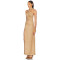 Designer Boutique Vintage Elegant Draped Backless Ruffle Tight Waist High Slit Evening Dress