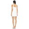 Custom Fashion White Front Floral Appliques Medium weight Crepe Fabric Mini Dress