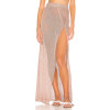 Exquisite Mesh Maxi Skirt Sheer Elegance Side Slit Sexy Elegant Woman's Maxi Skirt