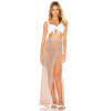 Exquisite Mesh Maxi Skirt Sheer Elegance Side Slit Sexy Elegant Woman's Maxi Skirt