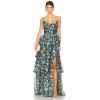 Romantic Elegant Casual Flowy Side split Floral printed Custom Logo Woman’s Long Dress