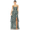 Romantic Elegant Casual Flowy Side split Floral printed Custom Logo Woman’s Long Dress