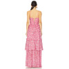 Romantic Elegant Casual Flowy Side split Floral printed Custom Logo Woman’s Long Dress