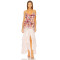 2025 New Fashion Floral printed Side split Strappy Tiered Camisole Gradient Maxi Dress
