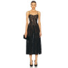 Exquisite Straight fit Bustier Underwire Cups Delicate Lace Tulle Fabric Spaghetti Straps Women Dress