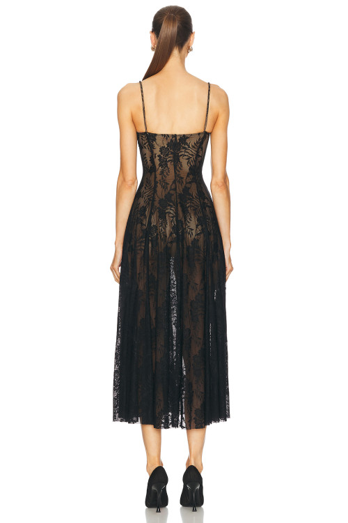 Exquisite Straight fit Bustier Underwire Cups Delicate Lace Tulle Fabric Spaghetti Straps Women Dress