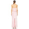 2025 Glamorous Strapless Blush Satin Exquisite Crystal Embellishments Maxi Dress