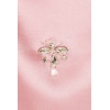 2025 Glamorous Strapless Blush Satin Exquisite Crystal Embellishments Maxi Dress