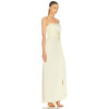 Elegant Women's Slim High Slit Pleated Satin Solid Color Camisole Evening Dress