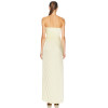 Elegant Women's Slim High Slit Pleated Satin Solid Color Camisole Evening Dress
