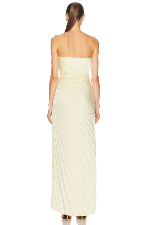Elegant Women's Slim High Slit Pleated Satin Solid Color Camisole Evening Dress
