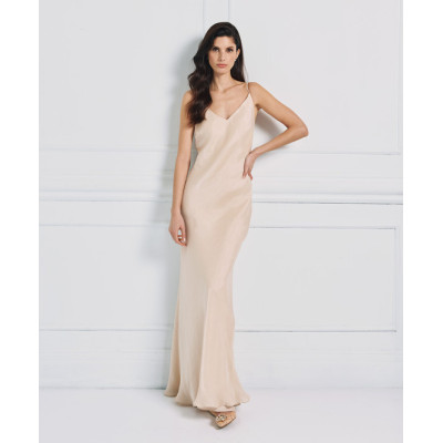 Hot Sale Ladies Prom Dress V neckline Camisole sleeve Adjustable shoulder strap Backless Dress