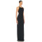 Ladies Halter Neck Black Maxi Dress Sleeveless Backless Back S-shaped Hook and Eye Dress