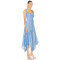 2025 Hot Sale Exquisite Lightweight Poplin fabric Asymmetrical Hem Lace Embellished V neck dress