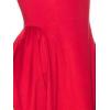 2025 Hot sale Sleeveless Red Midi Dress with Pleated Waist and Pockets Woman's Dress