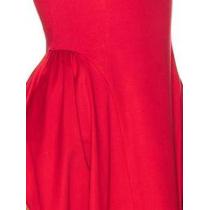 2025 Hot sale Sleeveless Red Midi Dress with Pleated Waist and Pockets Woman's Dress