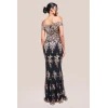 Women's Elegant One Shoulder Slim High Waist Hip Wrap Sequin Embroidered Evening Dress
