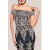 Women's Elegant One Shoulder Slim High Waist Hip Wrap Sequin Embroidered Evening Dress