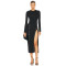Hot Sale Long Sleeve High quality Bodycon Dress  Studded Slit Detail Woman's Midi Dress
