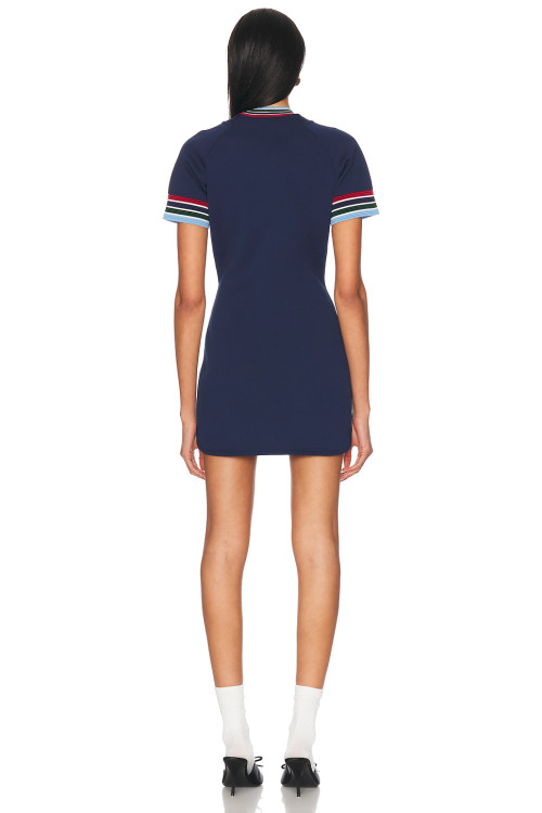 New Design Classic Baseball style Button Front Embroidery Fashionable Woman's Mini Dress