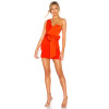 Best Selling Elegant Stylish One Shoulder Red Dress Large Bow Waist Women Mini Skirt