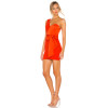 Best Selling Elegant Stylish One Shoulder Red Dress Large Bow Waist Women Mini Skirt