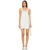 Exquisite Lace Embroidered Square Necked Sweet Loose White Mini Dress For Women