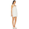 Exquisite Lace Embroidered Square Necked Sweet Loose White Mini Dress For Women