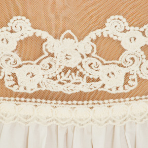 Exquisite Lace Embroidered Square Necked Sweet Loose White Mini Dress For Women