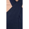2025 Hot Sale New Design Pleated Halter neck Bow Trim Sleeveless Backless Woman's Mini Dress