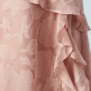 Elegant Sexy Pink Bodycon One Shoulder Open back Floral embroidered Evening Women Dress