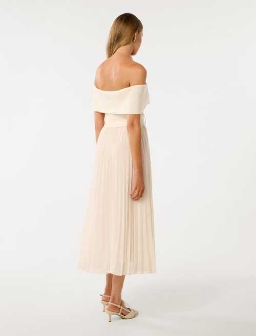 Customized High Quality Off Shoulder Detachable Belt High Waist Solid Color Casual Dress